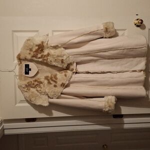 Midnight Velvet Faux Fur & Suede Coat